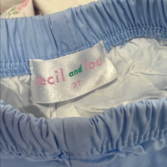 PRISTINE Cecil and Lou Sky Blue White trim Shorts size: 2T - Picture 4 of 4